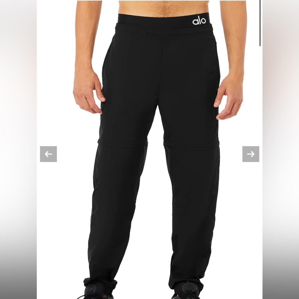 Alo - CONVERTIBLE TRACK PANT size medium never worn